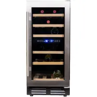 Vinata Wijnklimaatkast Premium Met Rvs Glazen Deur - 32 Flessen