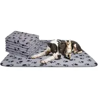 Nobleza 6 Stuks - Vetbed - Hondendeken - Dierenmat - Hondenmatten - 160x100cm - Grijs - L
