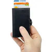 Silvergear Luxe Pasjeshouder Leer Zwart