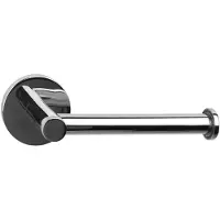 QUVIO Toiletrolhouder - RVS - 6 x 16 x 8 cm - Zilver
