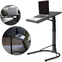 QUVIO Bijzettafel laptop - Hoogte verstelbaar - Grijs