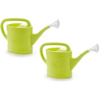 Forte Plastics 2x Stuks Lichtgroene Tuin Planten Gieter Met Broeskop 9 Liter - Gieters