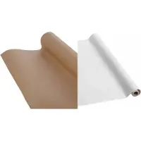 Benza Bruine en Witte kraft pakpapier cadeaupapier inpakpapier - 10 meter x 100 cm - 4 rollen