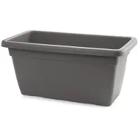 Forte Plastics Grote plantenbak - antraciet grijs - rechthoekig - 80 x 40 x 33 cm - Plantenbakken