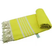 Arowell Ordu Pestemal - Fouta - Hamamdoek - Hammamdoek - Geel - 180 x 90 cm