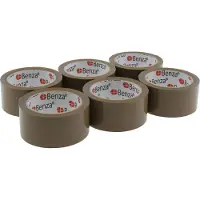 Benza 24 Rollen - Extra Sterke Bruine Verpakkingstape - Breed Plakband 48 Mm X 66 Mtr