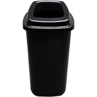Plafor Prullenbak 28L, gemakkelijk afval recyclen – afval scheiden, afvalbakken, vuilnisbak, rood - black / 28L|Maat: