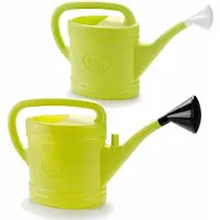 Forte Plastics 2x stuks kunststof tuin gieters 9 en 12 liter lichtgroen - Gieters
