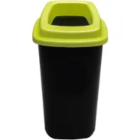 Plafor Prullenbak 28L, gemakkelijk afval recyclen – afval scheiden, afvalbakken, vuilnisbak, rood - green / 28L|Maat: