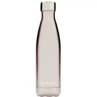 FLASKE - Bottle - 500ml/roze/dubbelwandig Roestvrij Staal/81