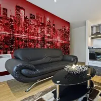 Artgeist Fotobehang – Behangpapier - Fotobehang XXL - Red-hot NYC 550x270 -