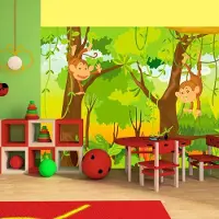 Artgeist Fotobehang – Behangpapier - Fotobehang - jungle - monkeys 400x309 -