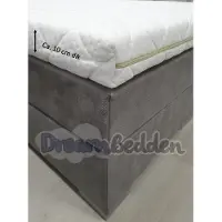Bamboo Topdekmatras - Topper 130x200 - HR60 koudschuim - - 10 cm dik - Medium/stevig