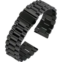 SmartphoneClip Horlogeband - Metaal Schakel - 20mm - zwart - Horlogebandjes