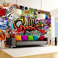 Artgeist Fotobehang – Behangpapier - Fotobehang - Colorful Graffiti 400x280 -