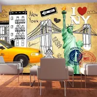 Artgeist Fotobehang – Behangpapier - Fotobehang - One way - New York 250x175 -