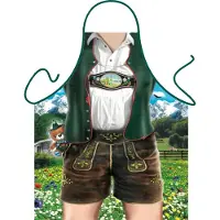 Benza Bavarian Mann Traditional (Lederhose) - Grappig Leuk Tirol Kookschort Keukenschort