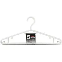 PlasticForte Kledinghangers - 15x - wit - kunststof - 40 cm - kleerhangers