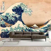 Artgeist Fotobehang – Behangpapier - Fotobehang - Hokusai: The Great Wave off Kanagawa (Reproduction) 400x280 -