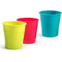 PlasticForte 36x stuks Drinkglazen/limonadeglazen gekleurd 200 ml - Sapglazen/waterglazen onbreekbaar kunststof voor kinderen