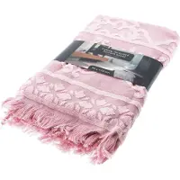 Arowell Luxe Jacquard Hamamdoek - Fouta - - Hammamdoek - 100% Katoen - 90 x 170 cm - Oud Roze
