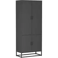 Label51 - Bergkasten Luff - Zwart - 40x80x190cm