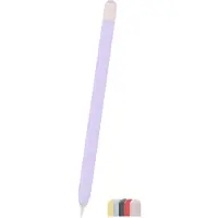 Doodroo Skin voor Apple Pencil (1e/2e gen) met 5 gekleurde doppen - Paars - Siliconen Beschermfolie met Grip
