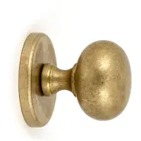 Hardbrass Voordeurknop IRIS 56mm - messing getrommeld