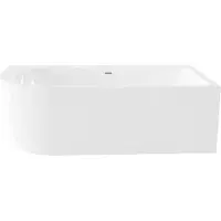 Best design Ligbad Munster Half Vrijstaand 180x80 Rechts Glans Wit