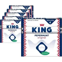 King 6 x 4-pack Pepermunt Original á 44 gram per rol - Voordeelverpakking Snoepgoed