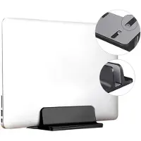 QUVIO Laptop standaard verticaal - Verstelbaar 1,4 tot 7,3 cm - Zwart