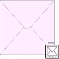 Benza Wenskaart Enveloppen - Vierkant 14 x 14 cm - Lila - 50 stuks