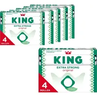King 6 x 4-pack Pepermunt X-Strong á 44 gram per rol - Voordeelverpakking Snoepgoed