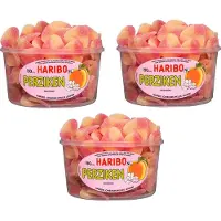 Haribo 3 silo's Perziken á 150 stuks - Voordeelverpakking Snoepgoed