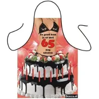 Benza Schort 65 Jaar - Sexy/Leuke/Grappige/Mooie Keukenschort - Vrouw