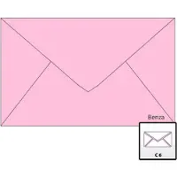 Benza Wenskaart Enveloppen - Langwerpig 16,2 x 11,4 cm = C6 - Baby Roze - 100 stuks
