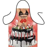 Benza Schort 40 Jaar - Sexy/Leuke/Grappige/Mooie Keukenschort - Vrouw (stoute versie)