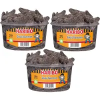 Haribo 3 silo's Zoute Bommen á 150 stuks - Voordeelverpakking Snoepgoed