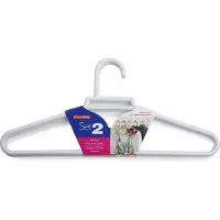 PlasticForte Kledinghangers - 14x - wit - kunststof - 41 cm