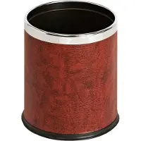 Huismerk Dubbelwandige Papierbak Lederlook Bordeaux 10L