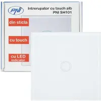 Pni Sh101 Touchglas, aanraakschakelaar, wit. Wit, one size