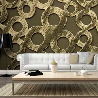 Artgeist Fotobehang – Behangpapier - Fotobehang XXL - Ringen gemaakt van oude brons 550x270 -
