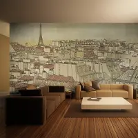 Artgeist Fotobehang – Behangpapier - Fotobehang XXL - Tot ziens in Parijs! 550x270 -