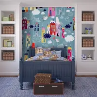 Artgeist Fotobehang – Behangpapier - Fotobehang - Stad onder de wolken 400x309 -