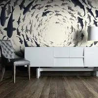 Artgeist Fotobehang – Behangpapier - Fotobehang - Fish swirl 200x140 -