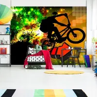 Artgeist Fotobehang – Behangpapier - Fotobehang - Bicycle Tricks 350x245 -