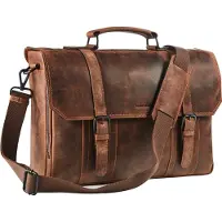 Maverick lederen aktentas met laptopvak 15,6 inch