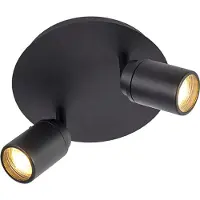 QAZQA Moderne badkamer spot zwart 2-lichts IP44 - Ducha
