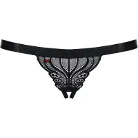 Obsessive String met Open Kruis – Erotisch Onderbroek - Maat L/XL – Zwart