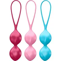 Satisfyer V Balls - kegelbal set - duo + extra bal - siliconen - 3 stuks